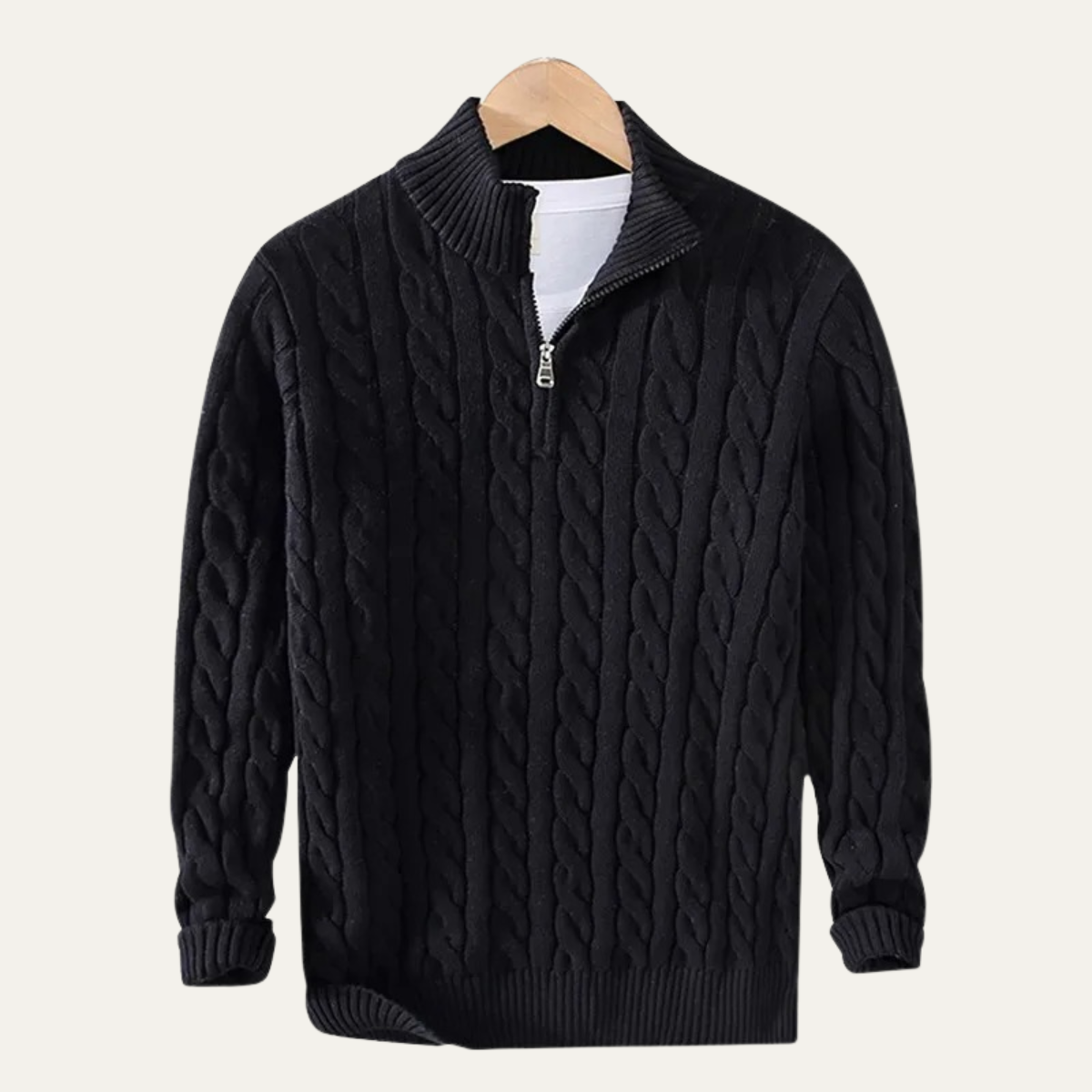 Ashmeadow katoenen half-zip trui
