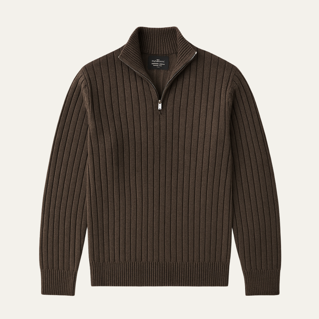 Pembroke katoenen half-zip trui