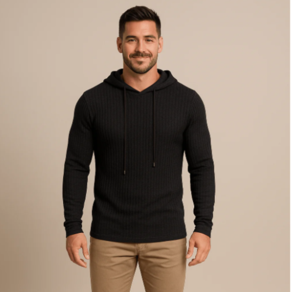 Ashland gebreide hoodie slim fit