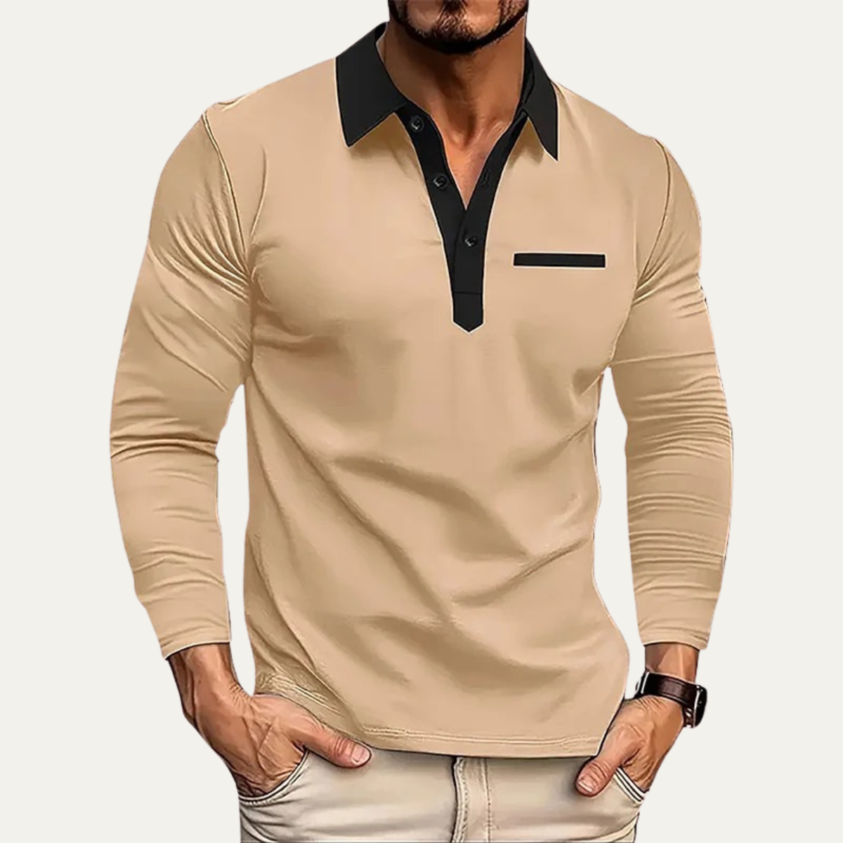 Anacapri gebreide polo slim fit