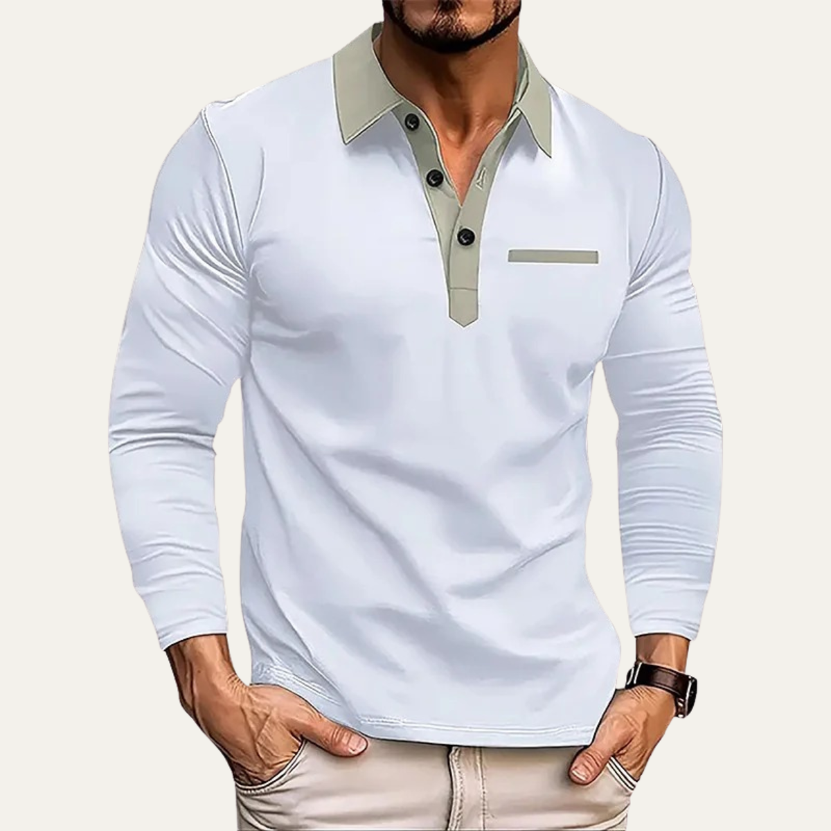 Anacapri gebreide polo slim fit