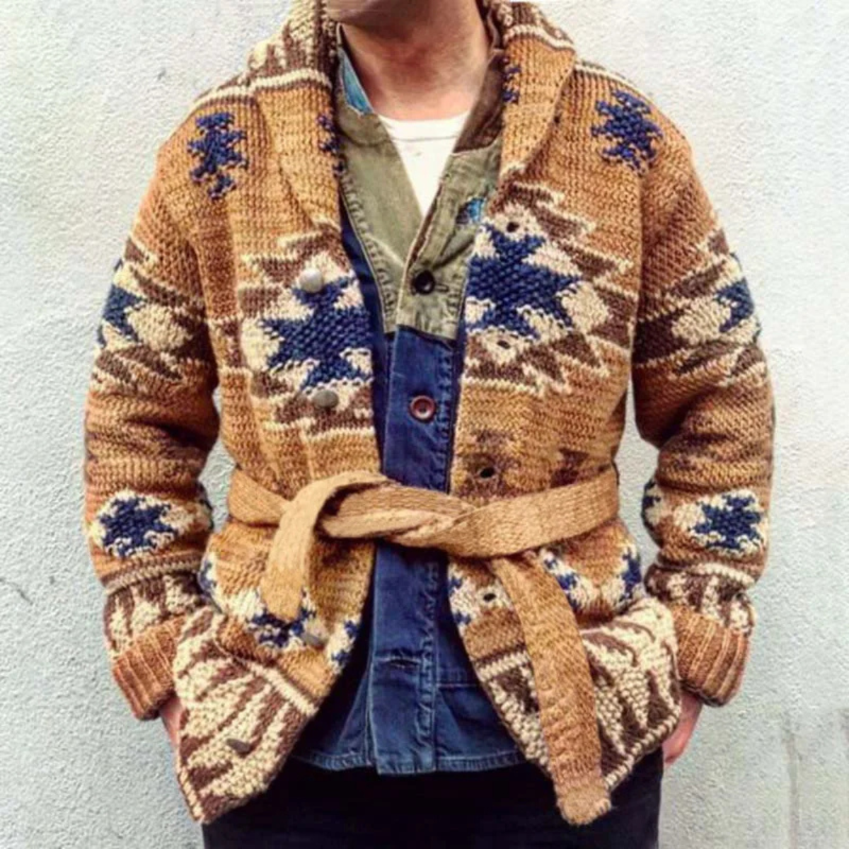 Positano jacquard gebreide jack