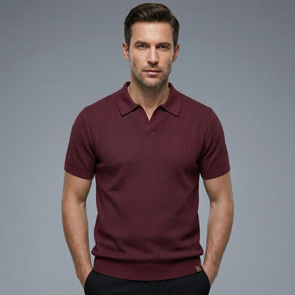 Kensington gebreid poloshirt