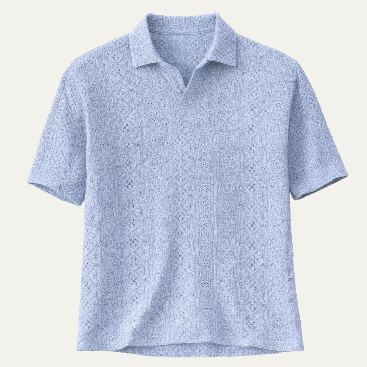 Brookstone gebreid poloshirt korte mouw