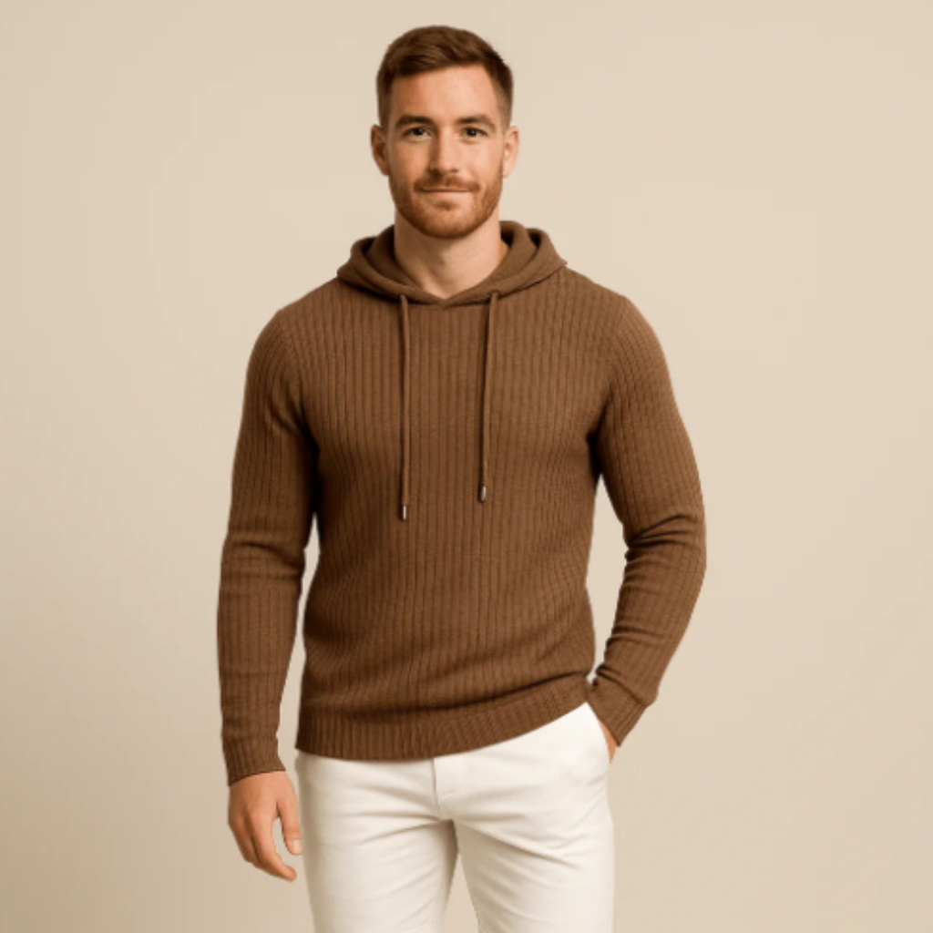 Ashland gebreide hoodie slim fit
