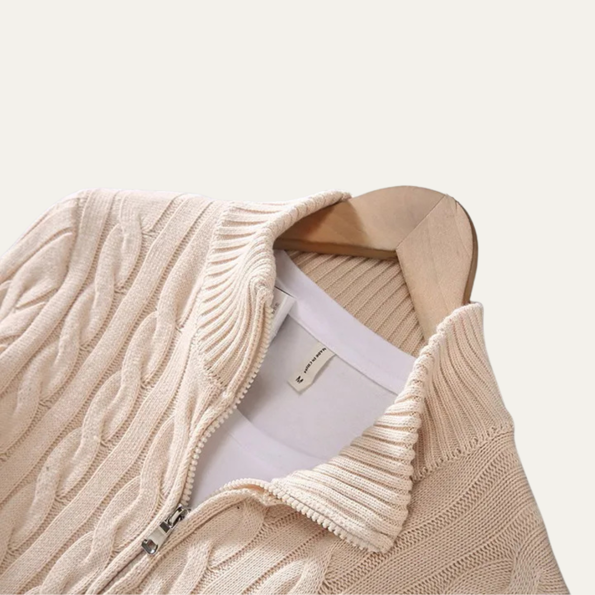 Ashmeadow katoenen half-zip trui