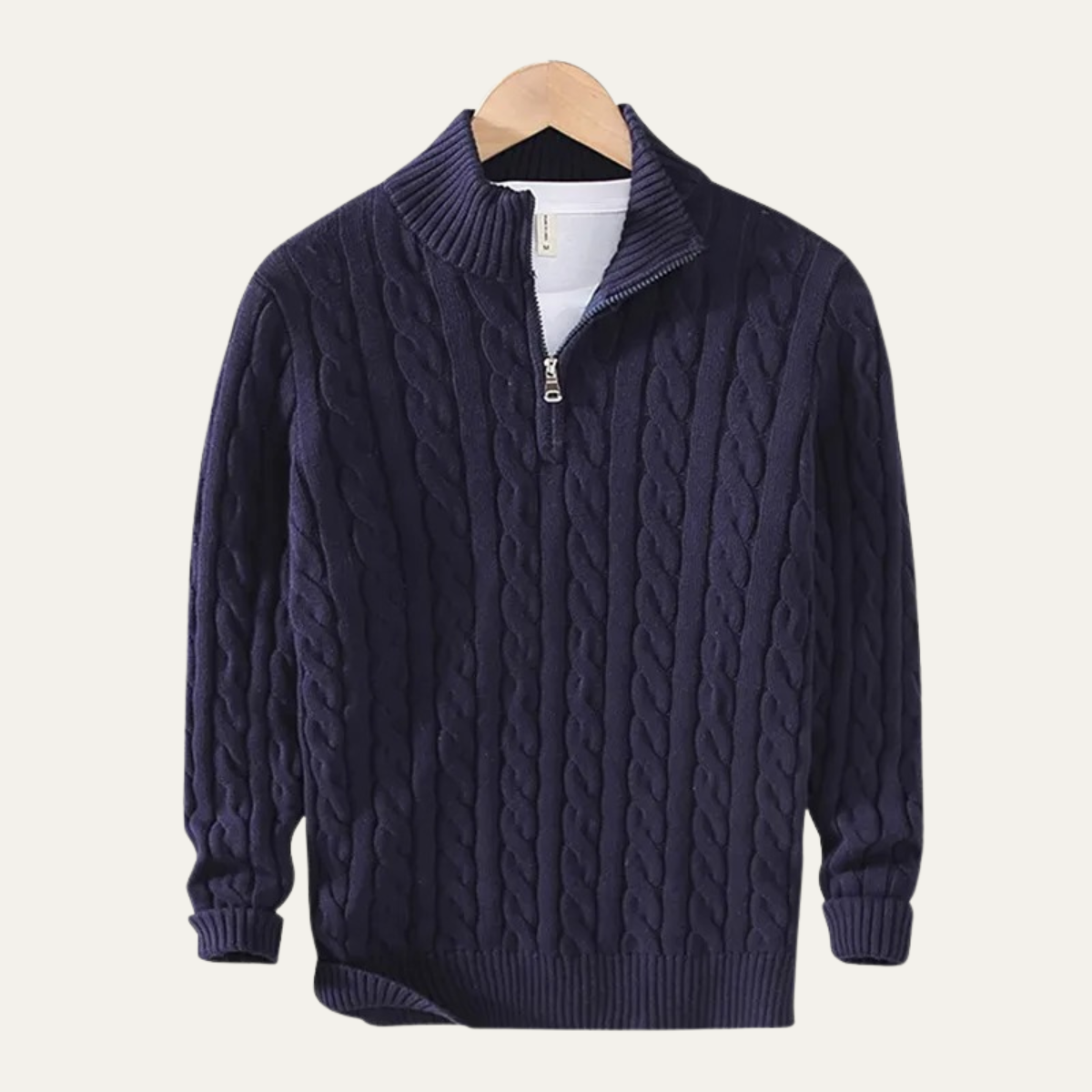 Ashmeadow katoenen half-zip trui