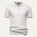 Ashton gebreid poloshirt