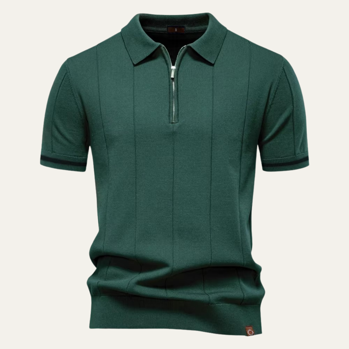 Ashton gebreid poloshirt