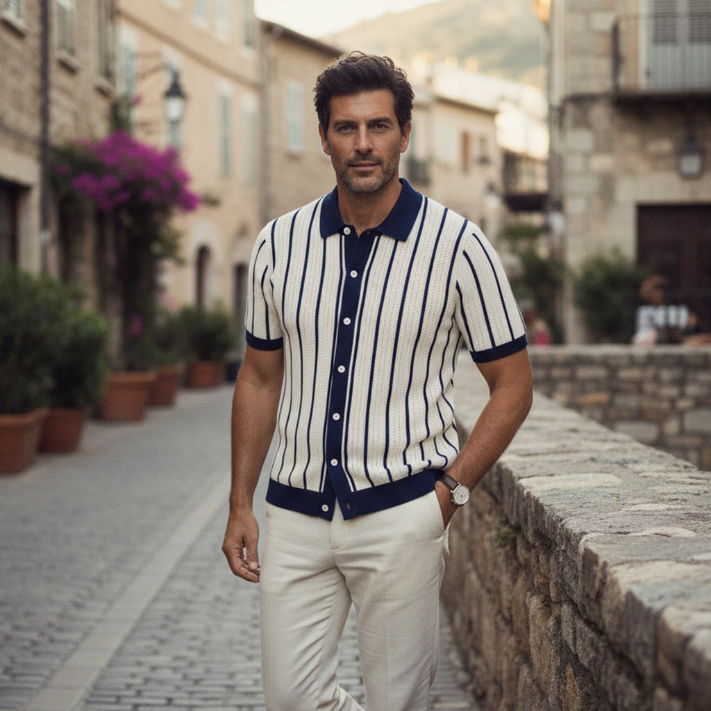Belgravia gebreid poloshirt