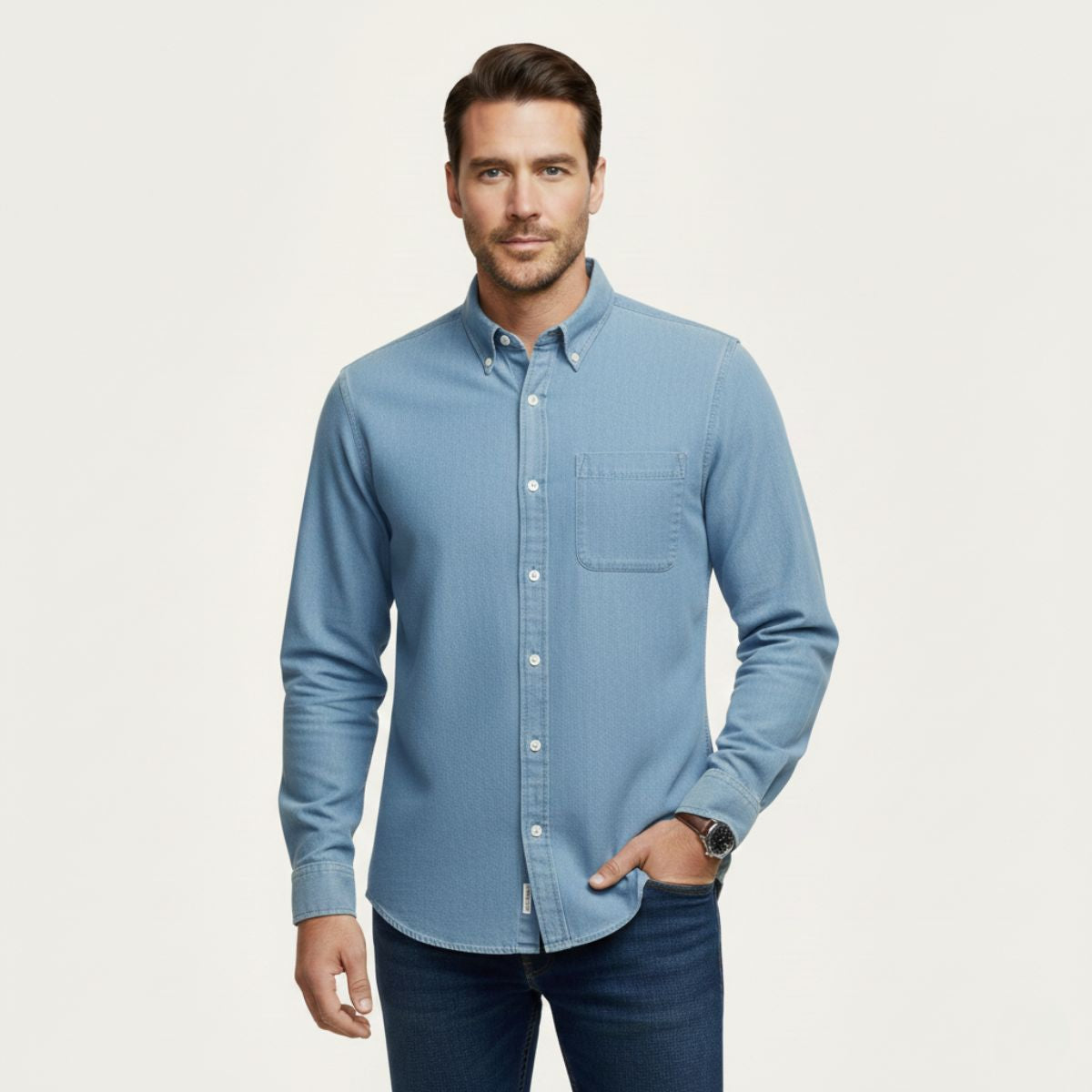 Boston denim spijkeroverhemd