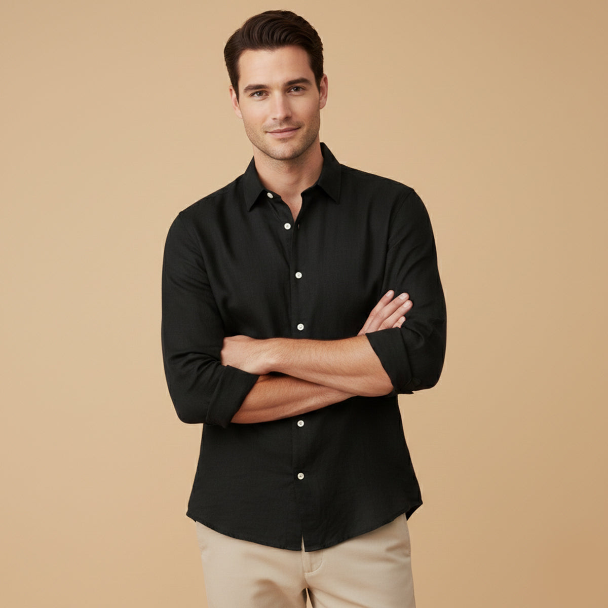 Buckingham linnen overhemd relaxed fit
