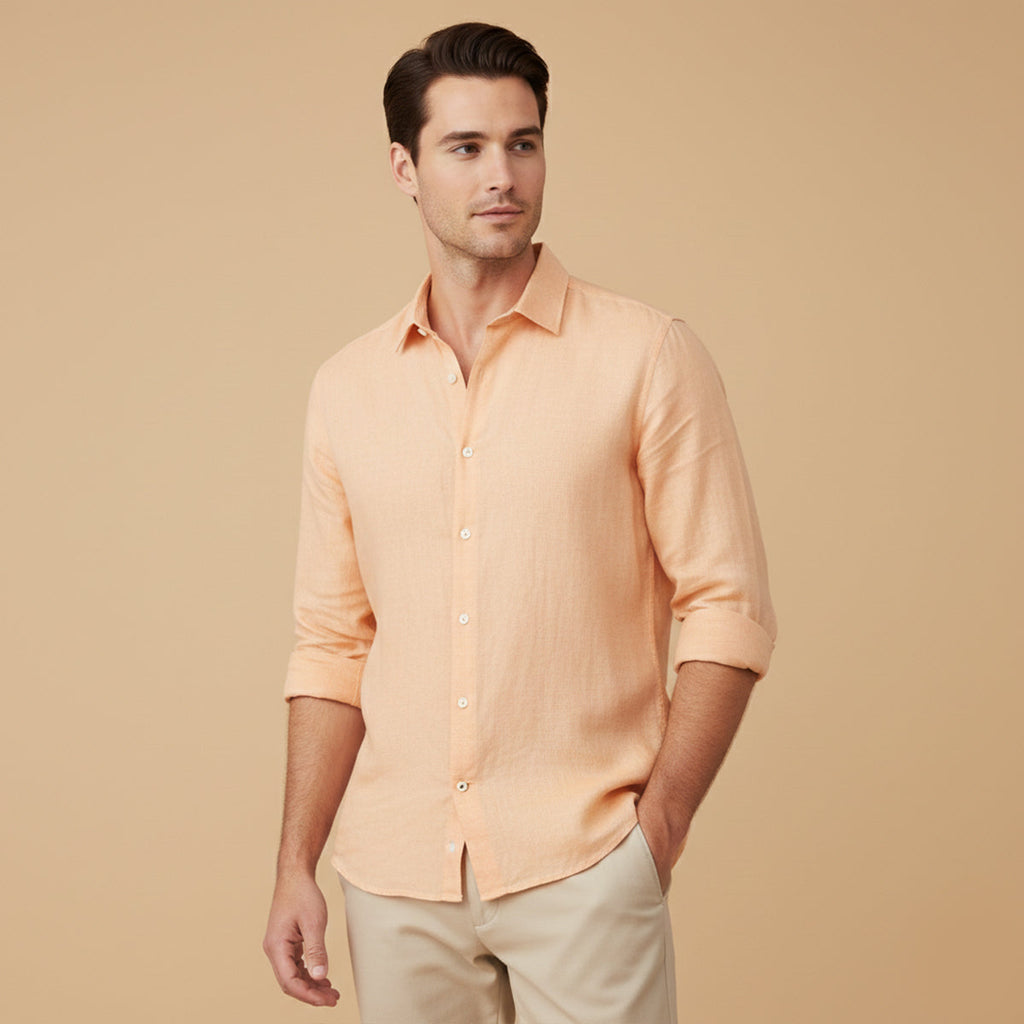 Buckingham linnen overhemd relaxed fit