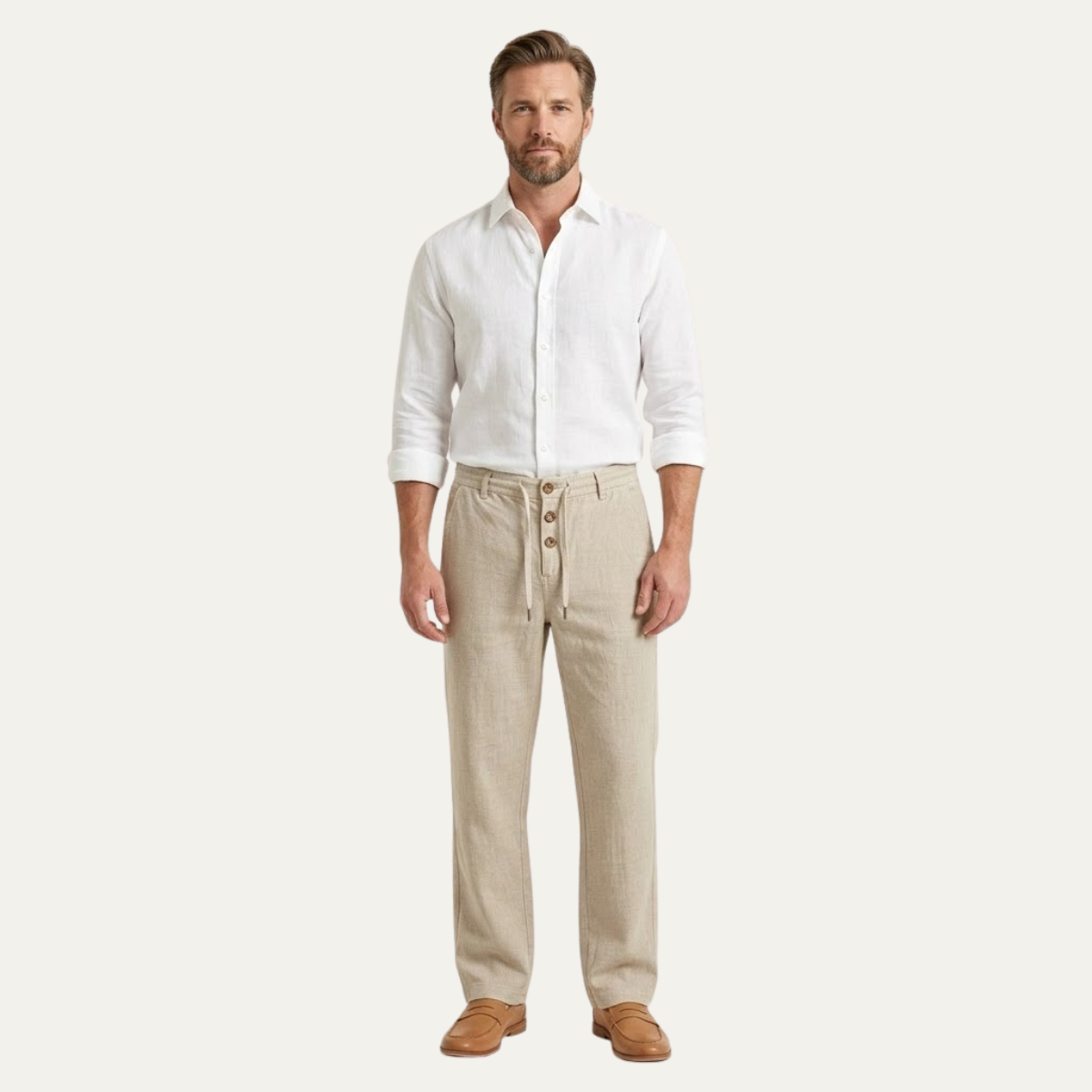 Cedarwater linnen broek straight leg