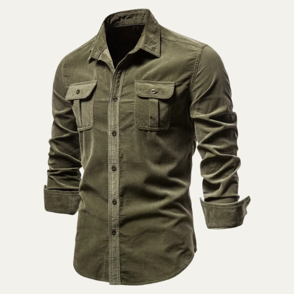 Crestbrook corduroy overhemd slim fit