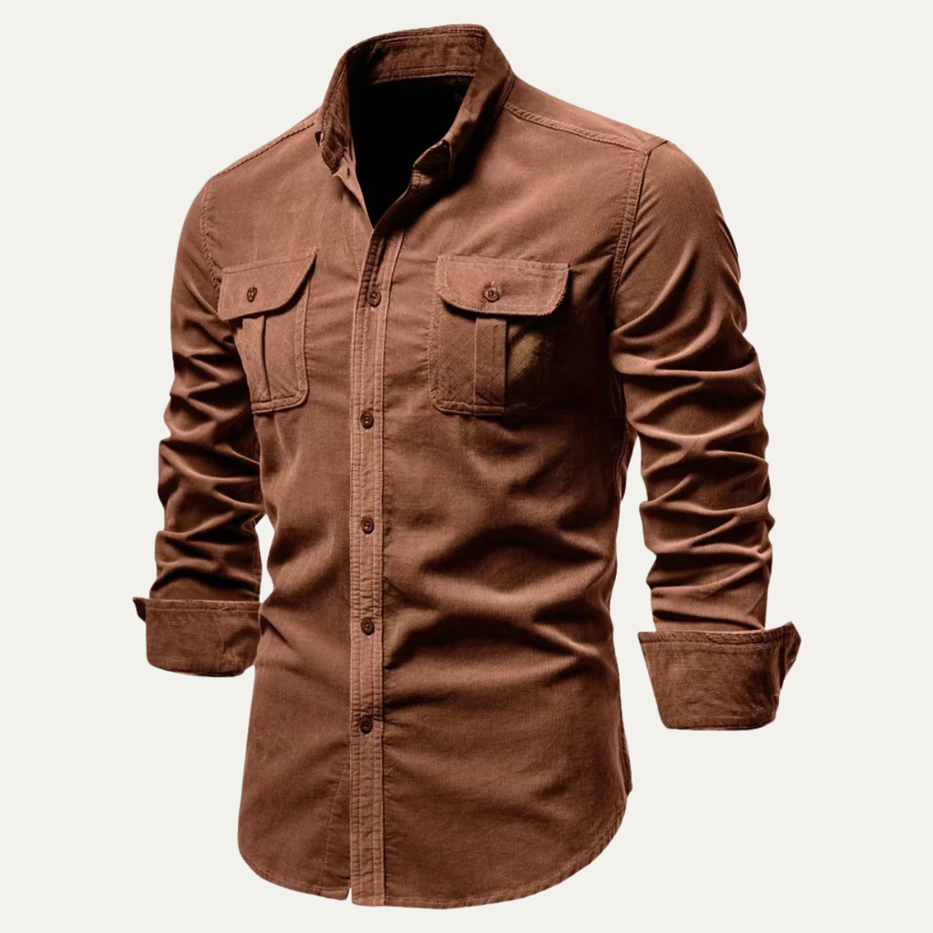 Crestbrook corduroy overhemd slim fit