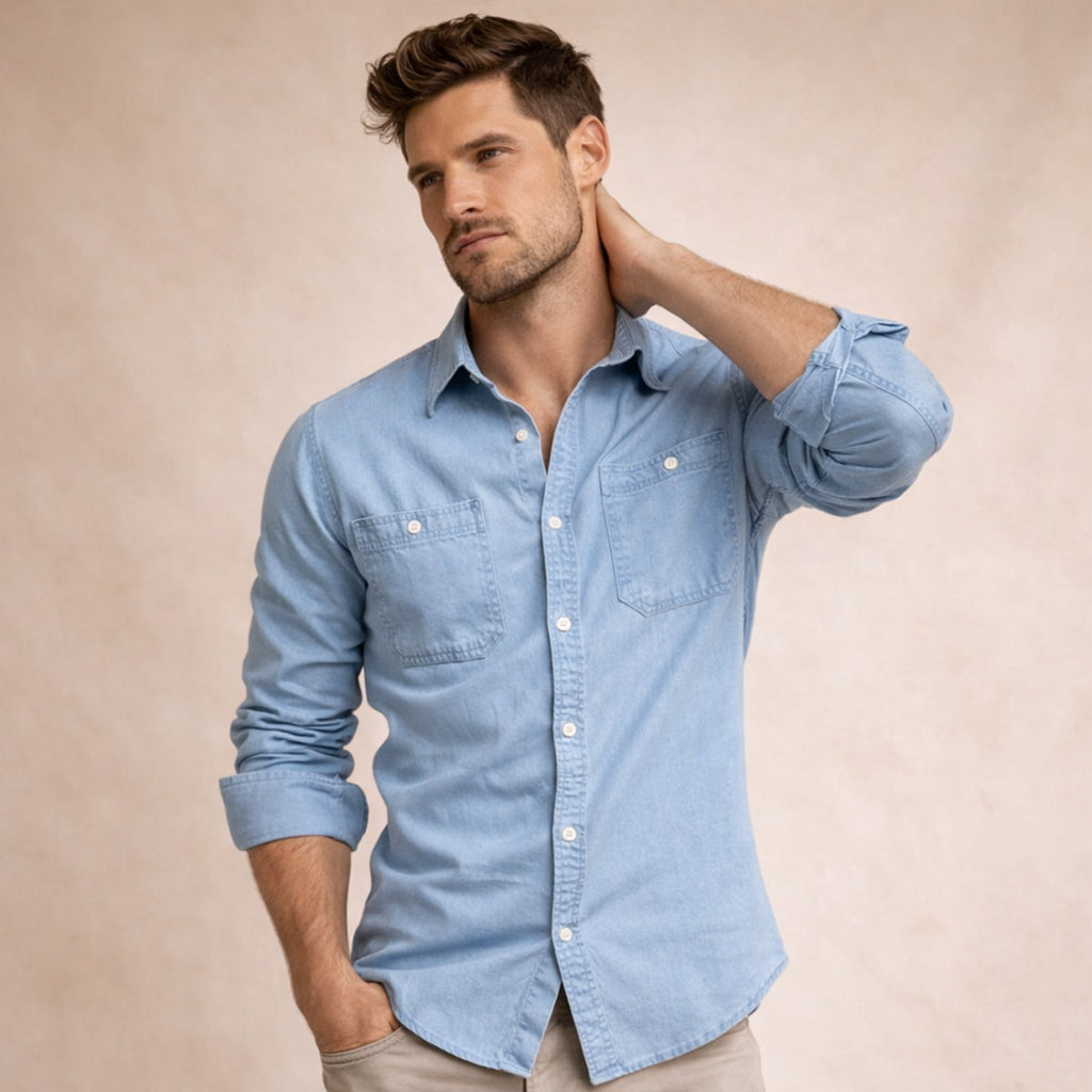 Crestfall Ridge denim spijkeroverhemd slim fit