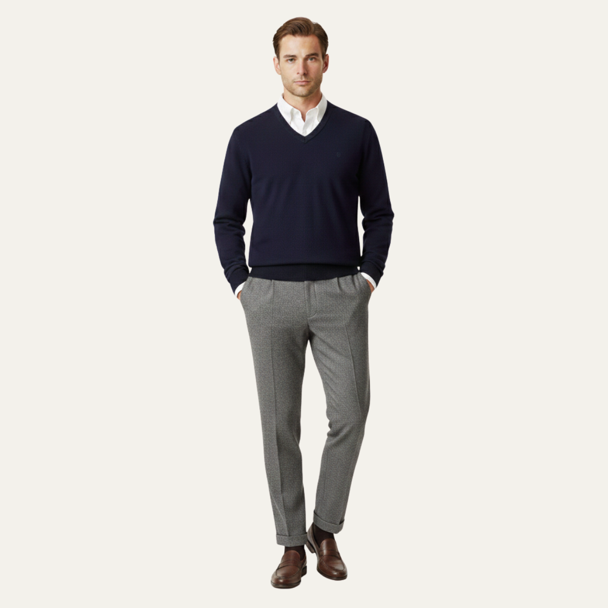 Hawkington wollen broek straight leg