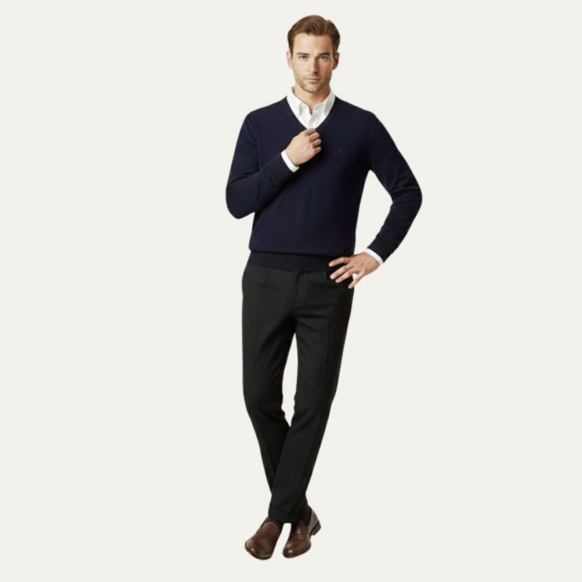 Hawkington wollen broek straight leg