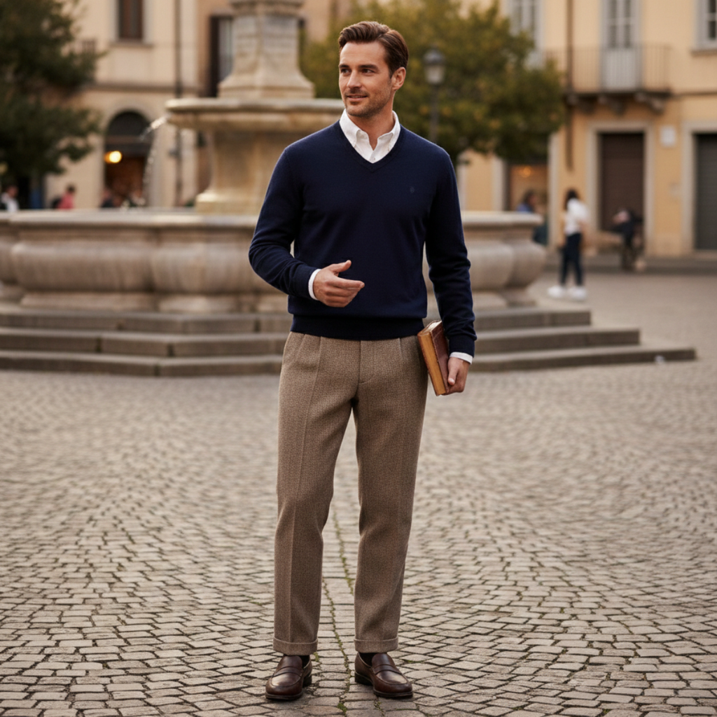 Hawkington wollen broek straight leg