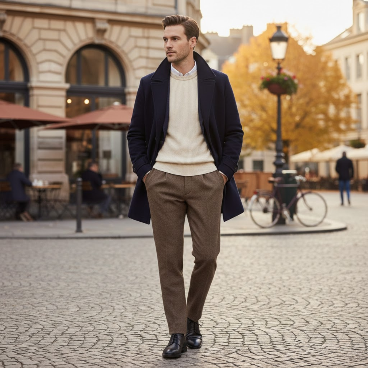 Hawkington wollen broek straight leg