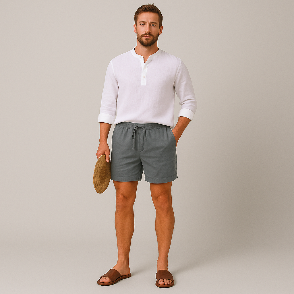 linnen short relaxed fit