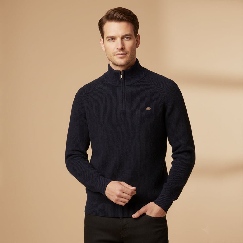Lignano katoenen half-zip trui