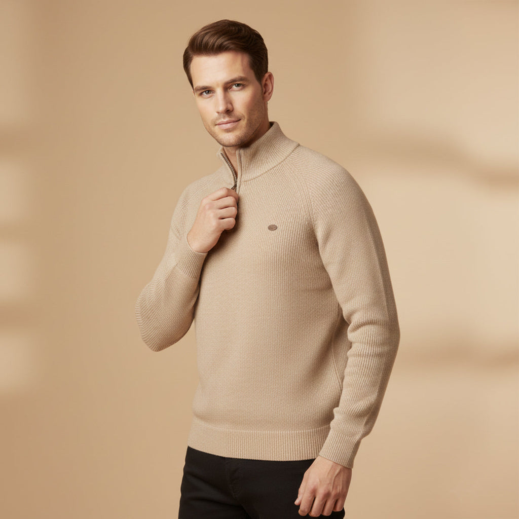 Lignano katoenen half-zip trui