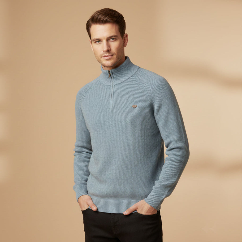 Lignano katoenen half-zip trui