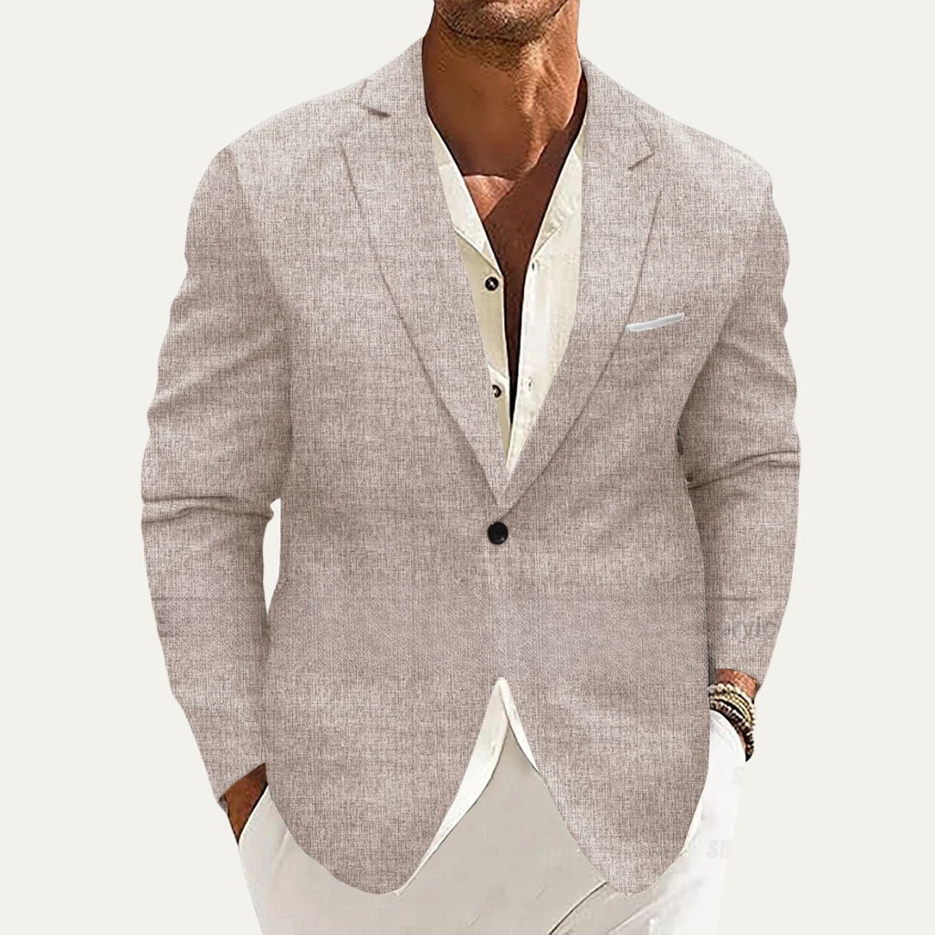 Mandello linnen jack slim fit