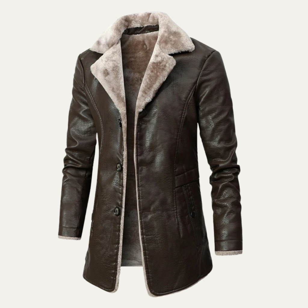 Montefalco leren winterjas