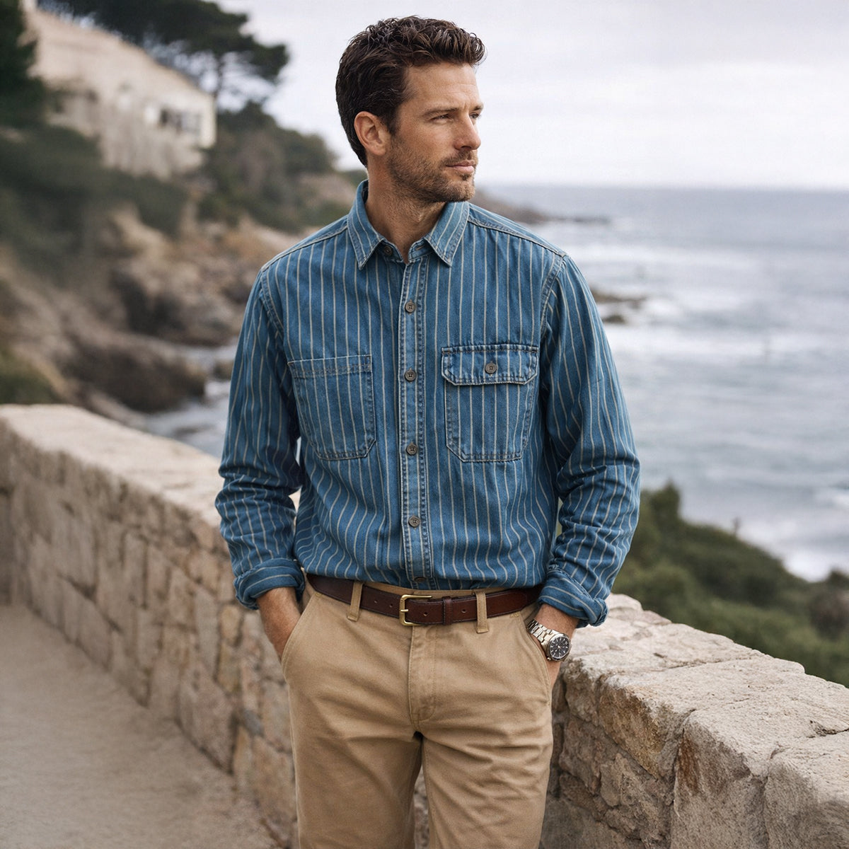 Oakcrest denim spijkeroverhemd