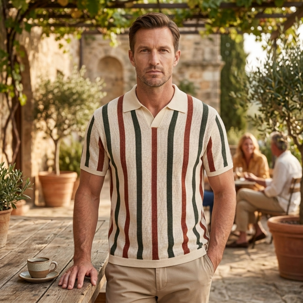 Pinecrest Hill gebreid poloshirt