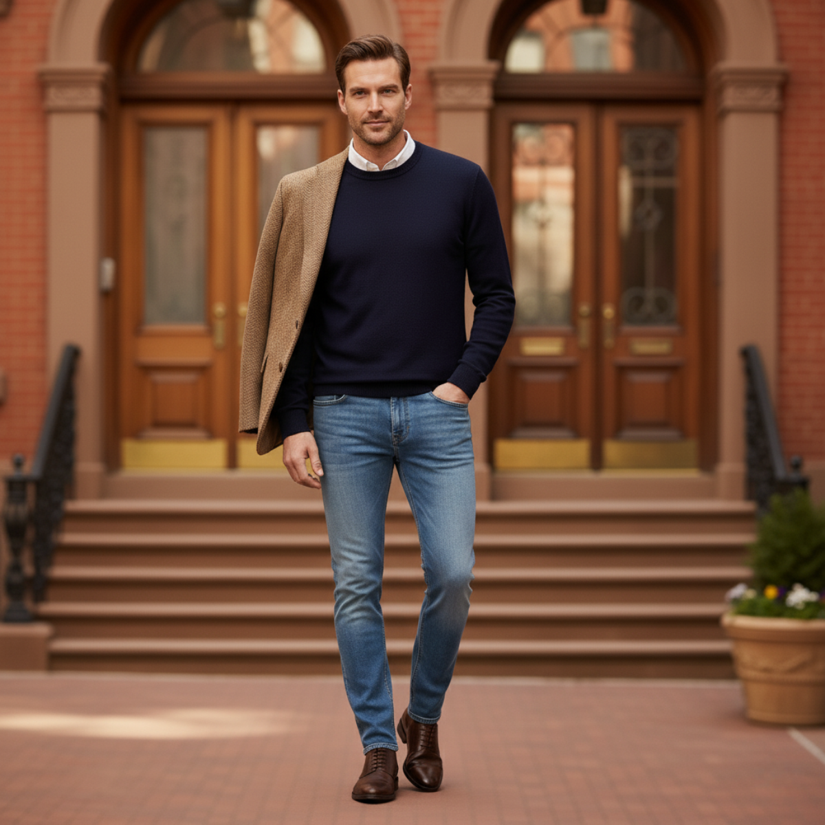 Santiago Stretch herenmode slim fit
