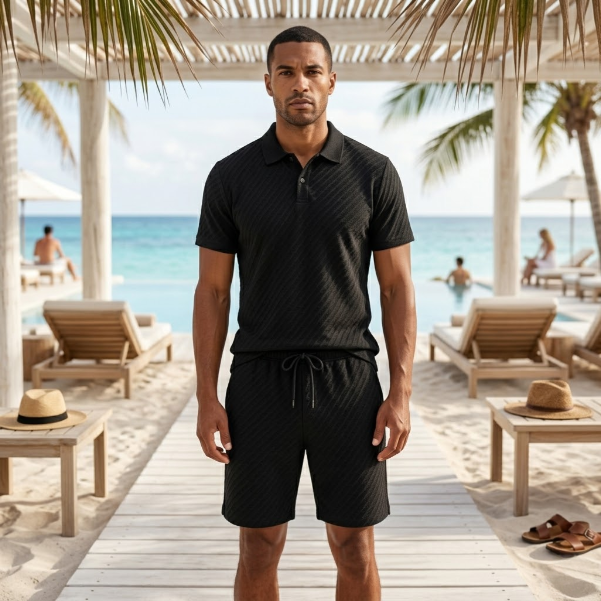 Surrey jacquard poloshirt