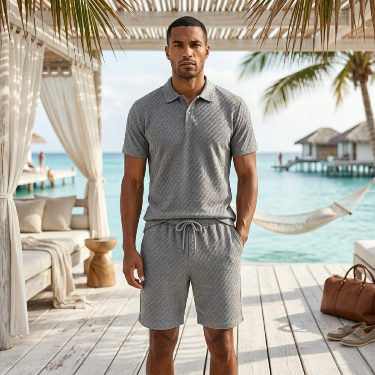 Surrey jacquard poloshirt