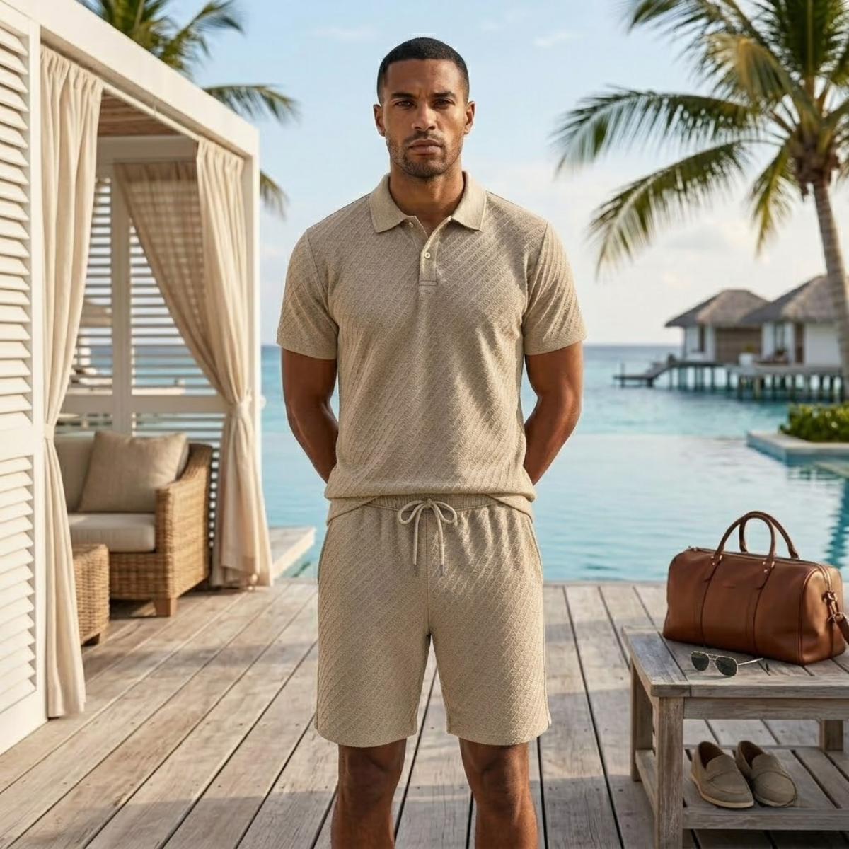 Surrey jacquard poloshirt