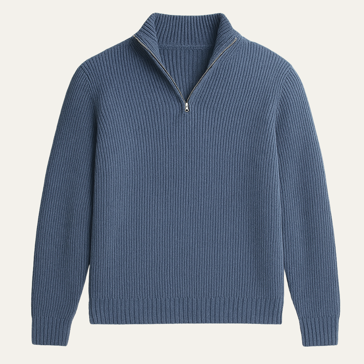 Vicenza kasjmier half-zip trui