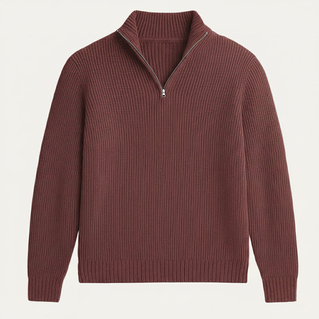 Vicenza kasjmier half-zip trui
