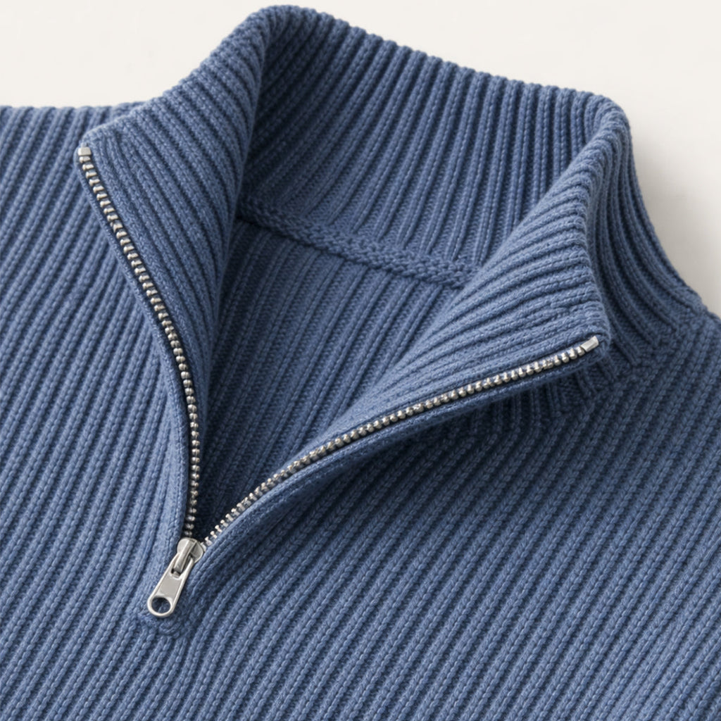 Vicenza kasjmier half-zip trui