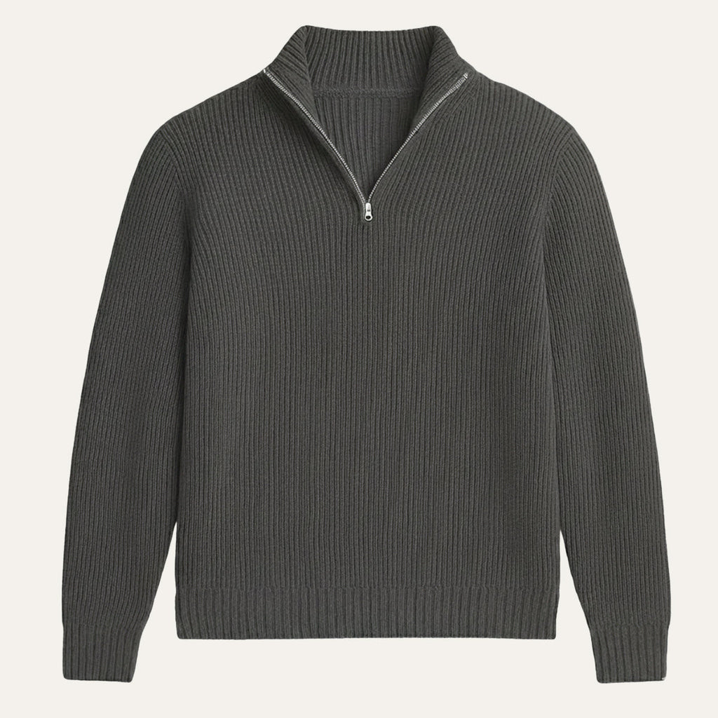 Vicenza kasjmier half-zip trui