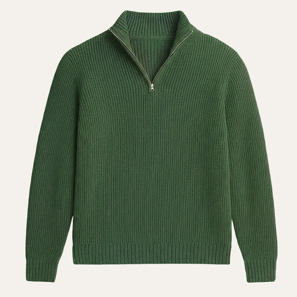 Vicenza kasjmier half-zip trui