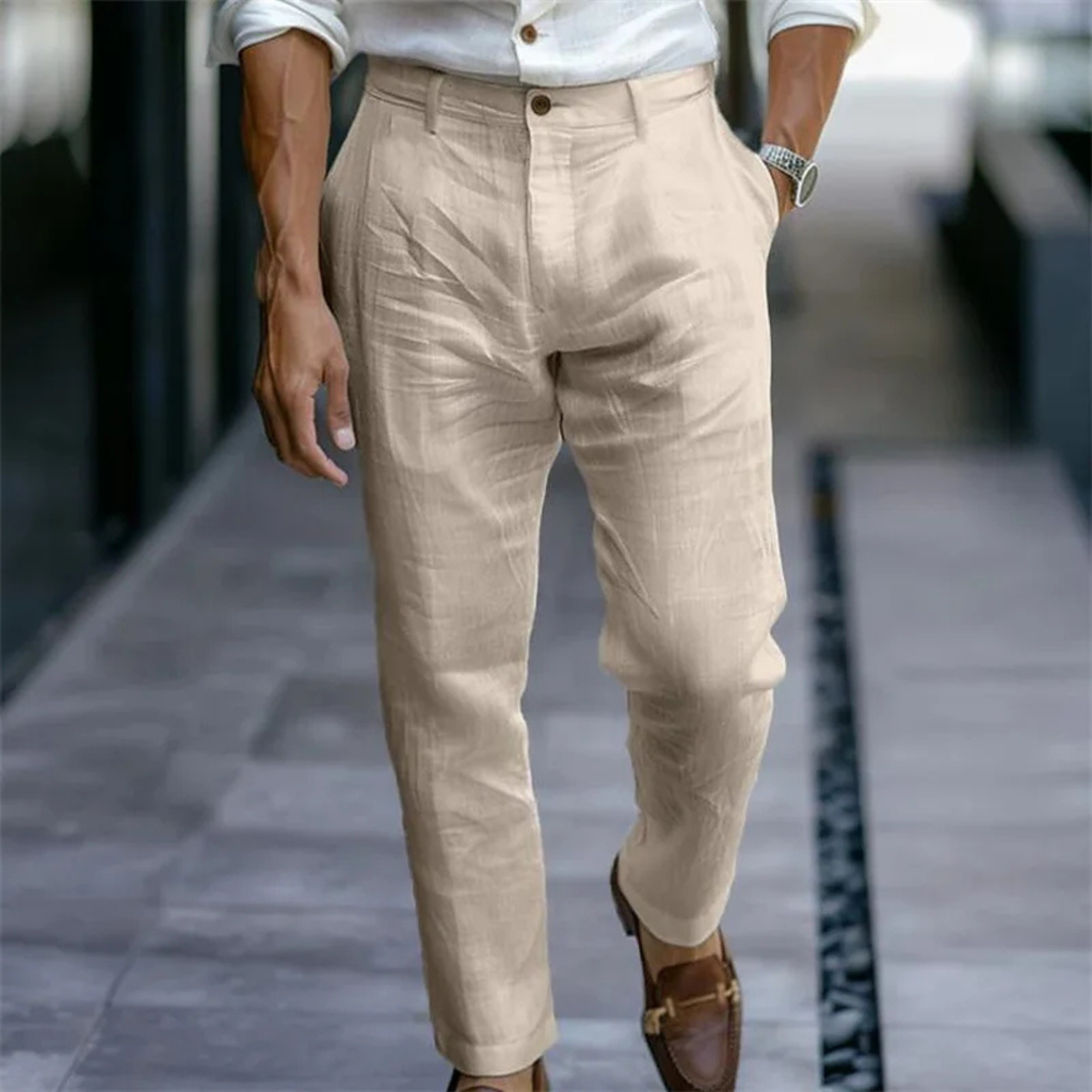 Windfield linnen pantalon slim fit
