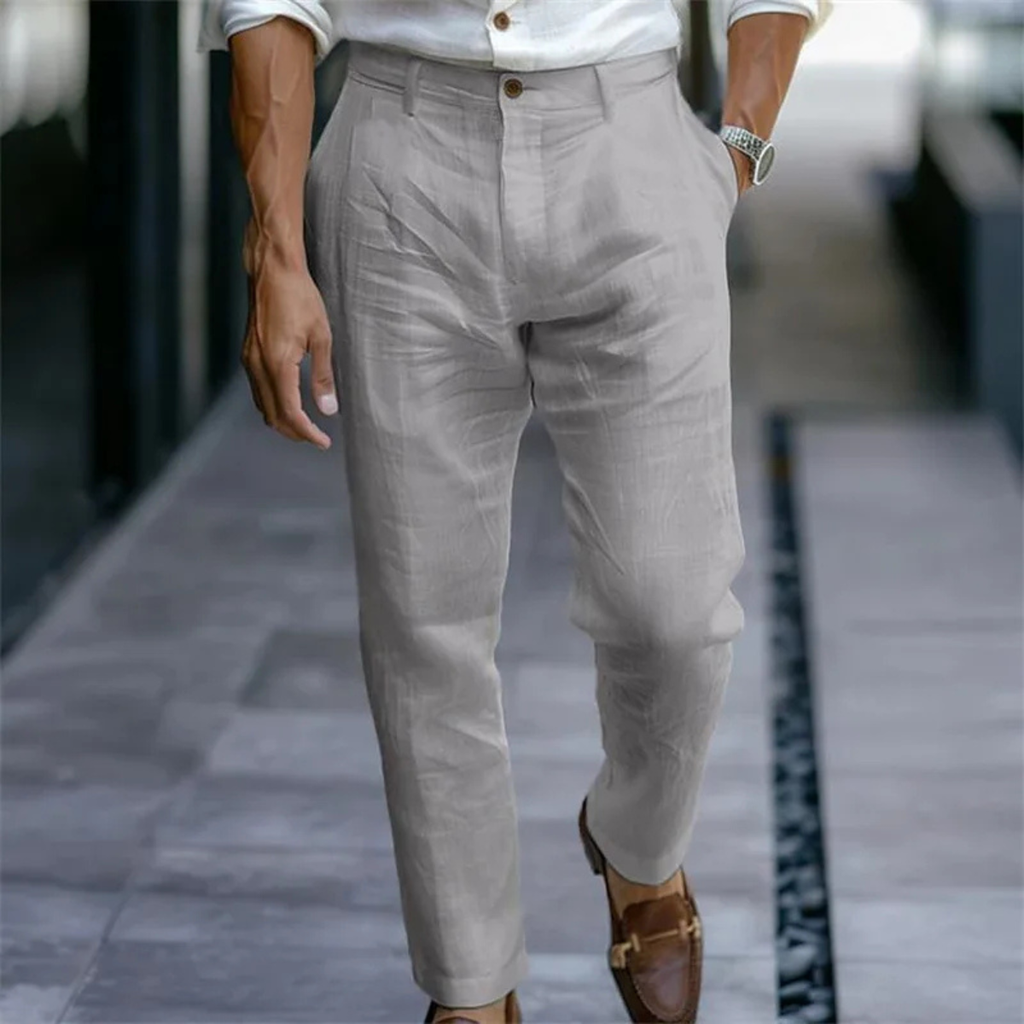 Windfield linnen pantalon slim fit