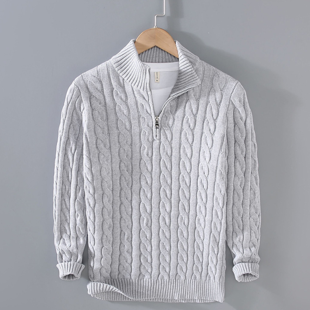 Woodhall gebreide half-zip trui