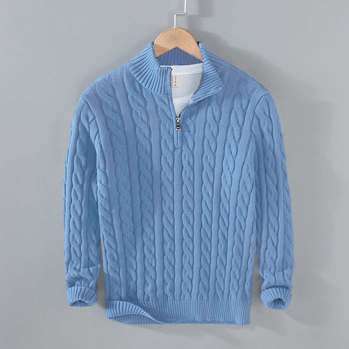 Woodhall gebreide half-zip trui