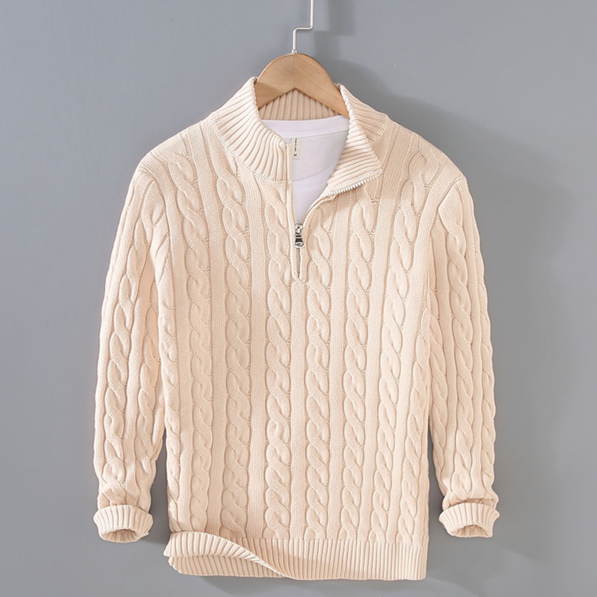 Woodhall gebreide half-zip trui